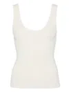 Zimmermann Scoop-neck Ribbed Tank Top In Neutral