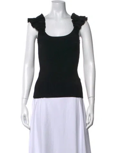 Pre-owned Zimmermann Scoop Neck Sleeveless Top In Black