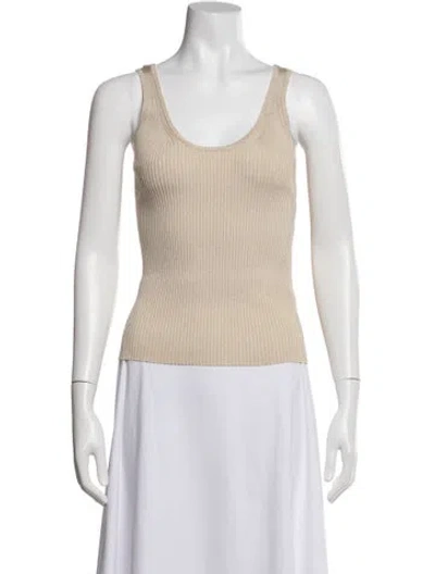 Pre-owned Zimmermann Scoop Neck Sleeveless Top In Neutral