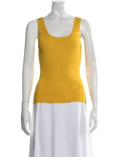 Pre-owned Zimmermann Scoop Neck Sleeveless Top In Yellow