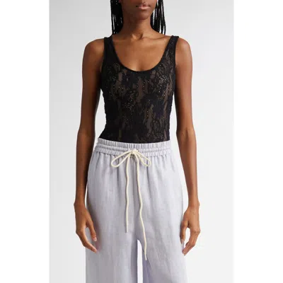 ZIMMERMANN ZIMMERMANN SCOOP NECK STRETCH LACE BODYSUIT