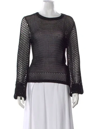 Pre-owned Zimmermann Scoop Neck Sweater In Black
