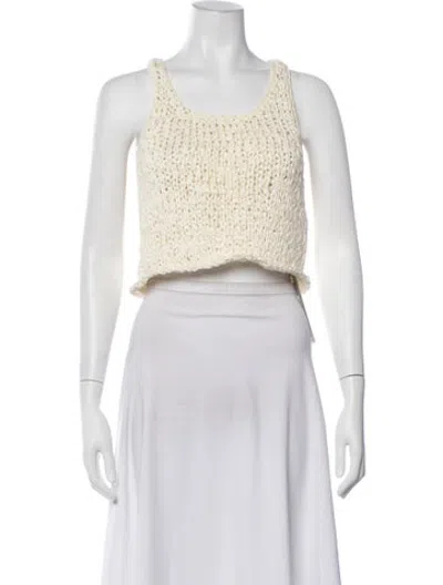 Pre-owned Zimmermann Scoop Neck Sweater In Neutrals