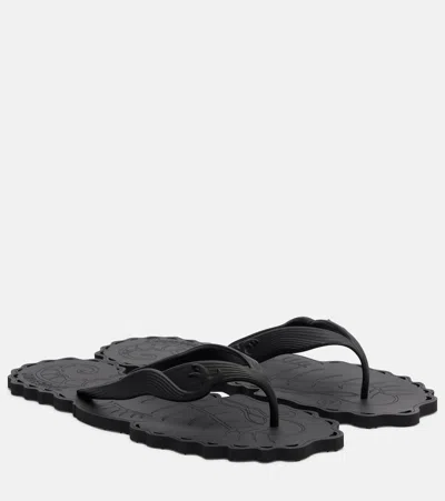 Zimmermann Seafoam Thong Sandals In Black