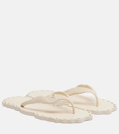 Zimmermann Seafoam Rubber Thong Sandals In Neutral