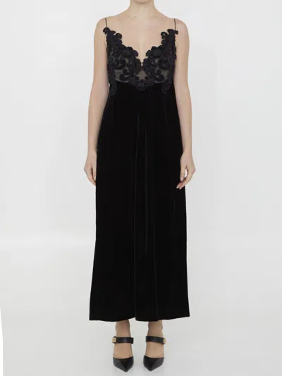 ZIMMERMANN SENSORY VELVET SLIP DRESS