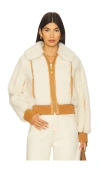 Zimmermann Story Shearling Bomber Jacket In Neutral