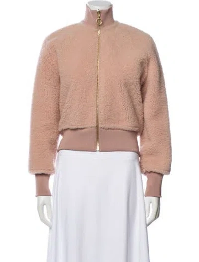 Pre-owned Zimmermann Shearling Fur Jacket In Pink