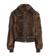 Zimmermann Illustration Shearling Fur Jacket In Brown