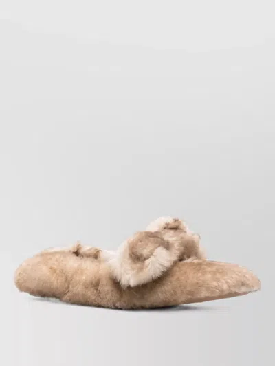 Zimmermann Shearling Slippers In Brown