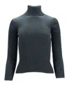 Zimmermann Shimmering Turtleneck Top In Green Viscose In Green