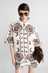 Zimmermann Ascension Embroidered Linen Shirt In White