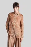 Zimmermann Hypnotic Silk Button-up Shirt In Brown