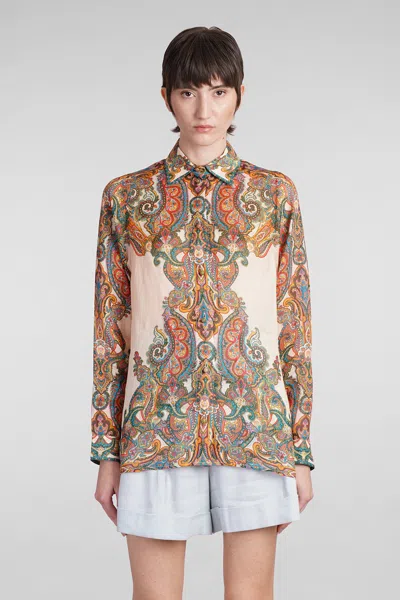 Zimmermann Shirt In Multicolor Ramie In Multi Paisley