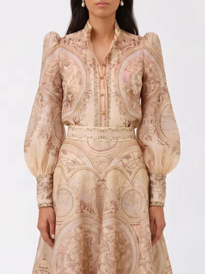 Zimmermann Shirt Woman Color Cream In Multi