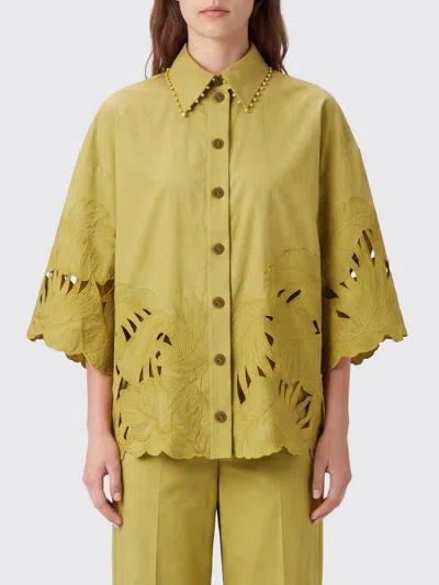 Zimmermann Shirt Woman Color Green In Yellow