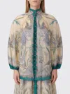 ZIMMERMANN LIBERTY印花泡泡袖棉丝混纺衬衫