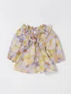Zimmermann Pop Gathered-neck Blouse In Violet