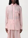 Zimmermann Silk Halliday Manstyle Shirt In Pink
