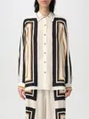 Zimmermann Striped Shirt In Yellow Cream
