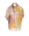 Shop Zimmermann Tallow Printed Silk Shirt