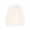 Zimmermann Cream Ramie Coco Embroidered Blouse