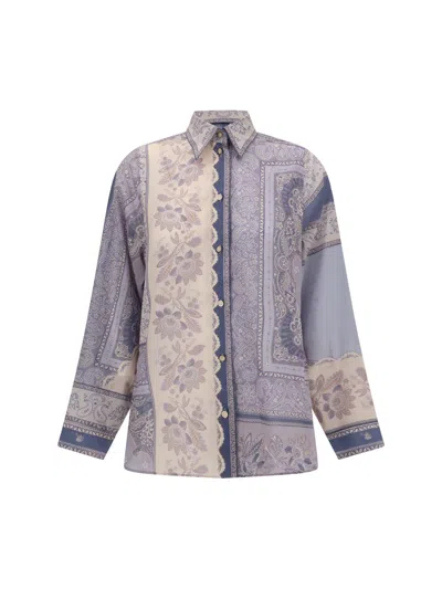 Zimmermann Lucky Relaxed Shirt Blue Bandana