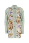 Zimmermann Womens Sage Multi Floral Coco Floral Silk Shirt Xs In Green