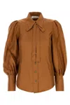 Zimmermann Illustration Blouson Shirt In Brown