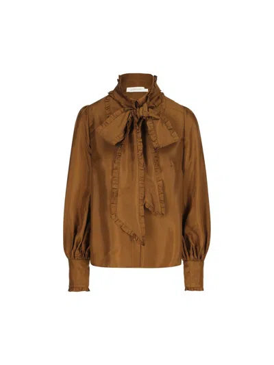 Zimmermann Shirts In Brown