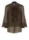 Zimmermann Brown Viscose Shirt In Brown