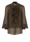Zimmermann Brown Viscose Shirt In Brown