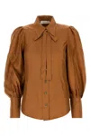 Zimmermann Illustration Blouson Shirt In Brown