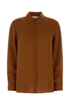 Zimmermann Caramel Satin Hypnotic Shirt In Brown