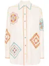Zimmermann Ottie Guipure Lace-trimmed Cotton Shirt In Crmu