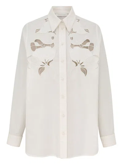 Zimmermann Shirts Ivory In White