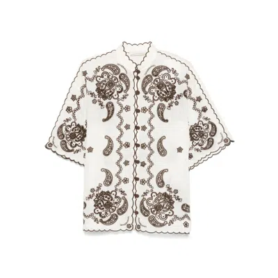ZIMMERMANN SHIRTS NEUTRAL, BROWN