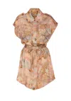 Zimmermann Illuminate Sleeveless Tunic Guava Morning In Pink
