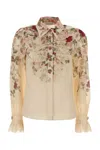 Zimmermann Printed Ramie Hypnotic Shirt In Multi