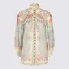 Zimmermann Womens Wallpaper Floral Mint Daylight Balloon-sleeves Woven Blouse Xs In Multi
