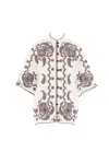 Zimmermann Ascension Leather-trimmed Broderie Anglaise Linen Shirt In White