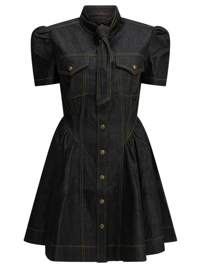 Zimmermann Short Denim Dress In Multi