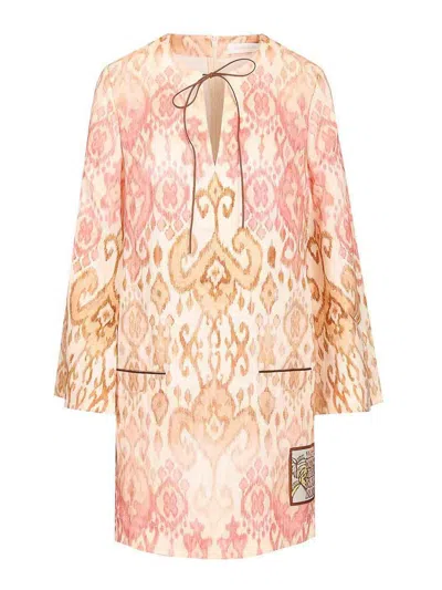 Zimmermann Short Dress In Multicolour