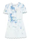 Zimmermann Crush Mini Dress In Blue