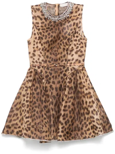 Zimmermann Short Dress With Lace Inserts