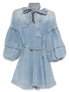 Zimmermann Celeste Mini Dress With Puff Sleeves