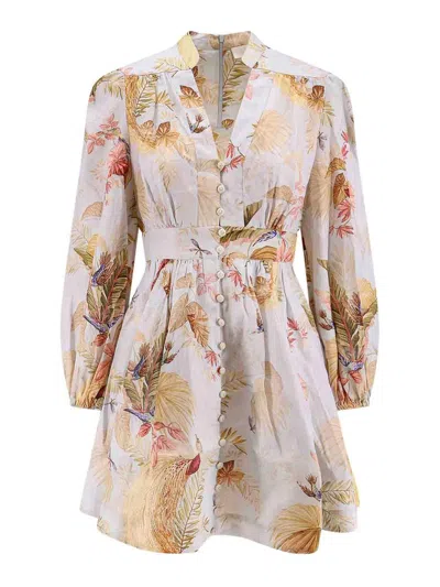 Zimmermann Short Lino Ascension Plunge Dress