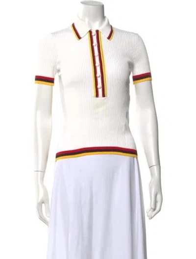 Pre-owned Zimmermann Short Sleeve Polo In Neutral