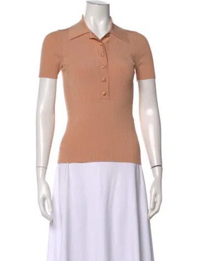 Pre-owned Zimmermann Short Sleeve Polo In Neutrals
