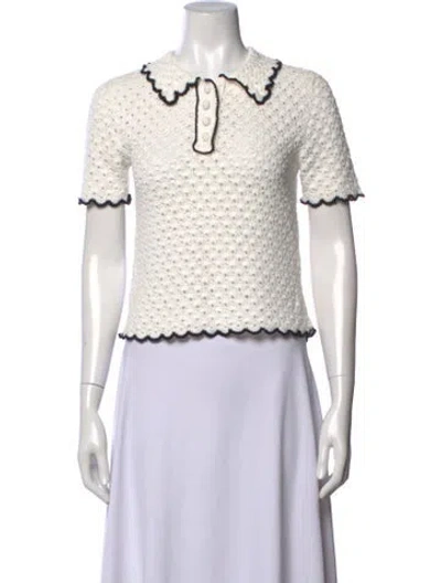 Pre-owned Zimmermann Short Sleeve Polo In Neutrals